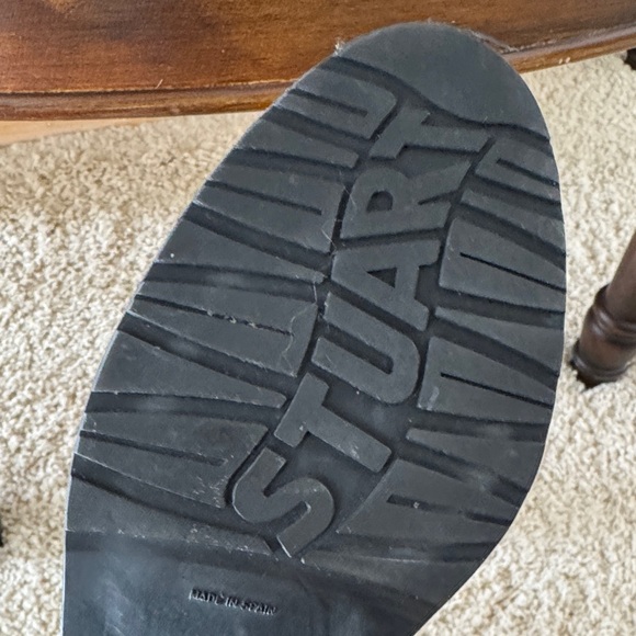 Stuart Weitzman Black Studded Moto Boots - Picture 7 of 13